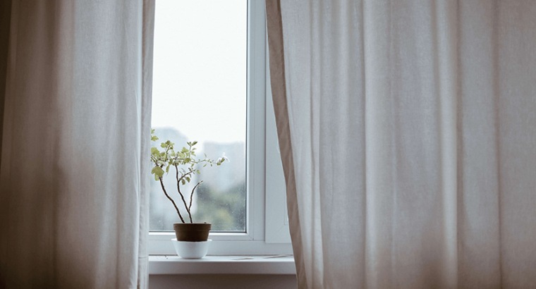 Colorblind Geometric Black Window Curtains