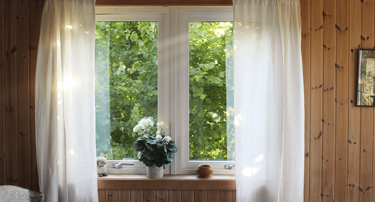 Colorblind Geometric Black Window Curtains